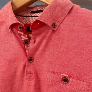 Ted Baker Pink “ish” / Red Polo Shirt Vibrant Design